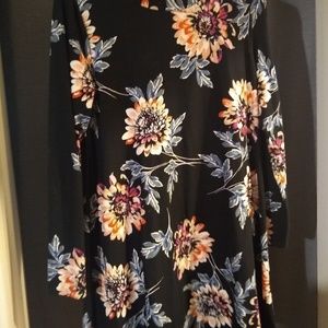 Lara fashion black long sleeve tunic dress